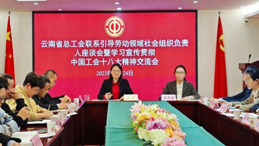  The symposium of Yunnan Federation of Trade Unions on contacting and guiding social organizations in the labor field and the exchange meeting on learning the spirit of the 18th National Congress of China's Trade Union were held